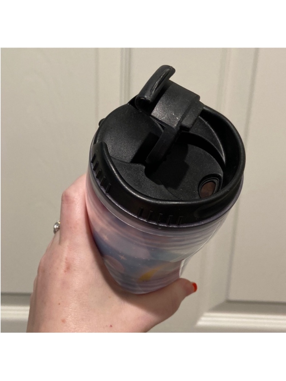 Sailor Moon Themed Double-Wall Travel Tumbler with Black Lid - Pink & Yellow - Picture 5 of 6